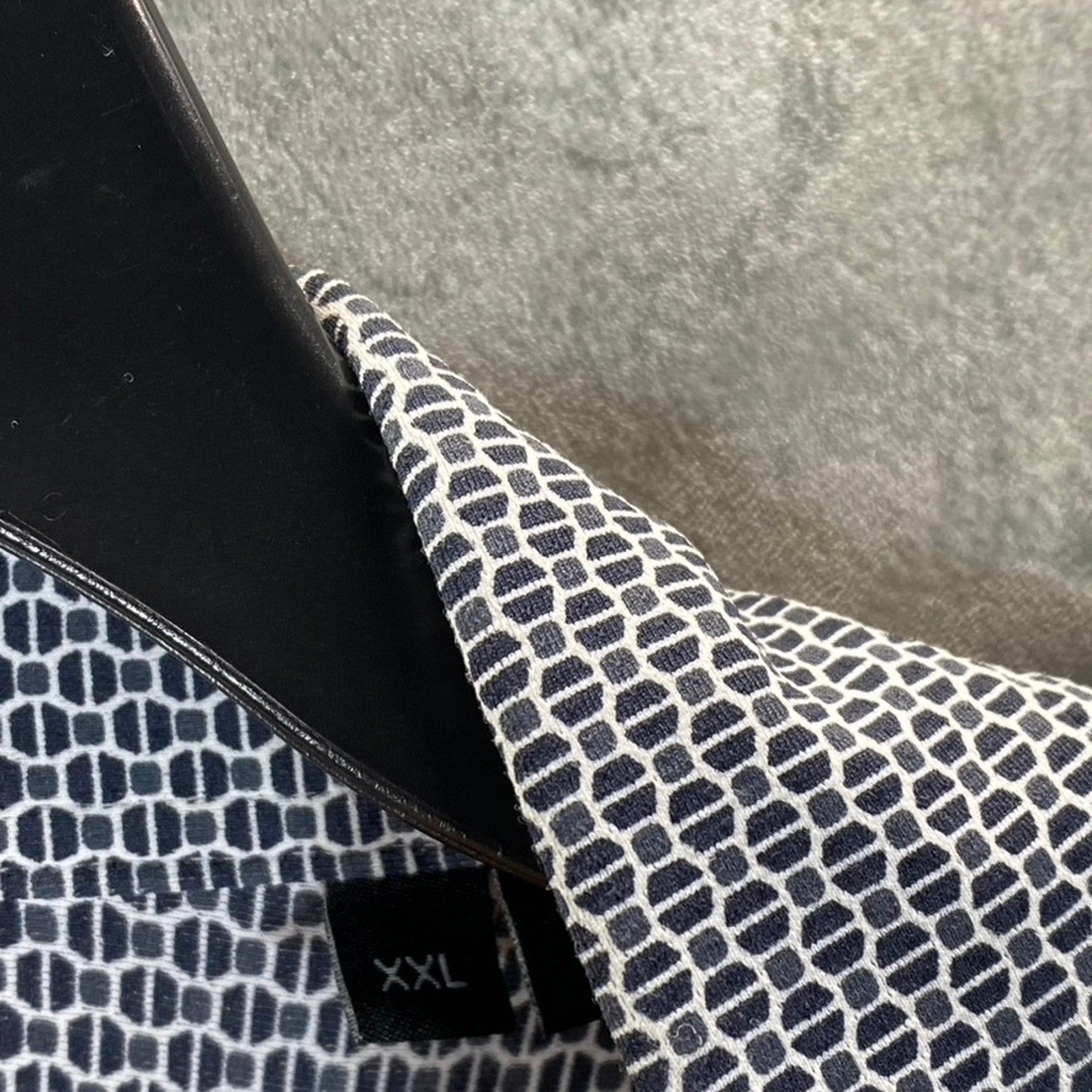 HUGO BOSS Men's Black Geometric-Print Slim-Fit Stretch Button-Up Shirt SZ 2XL