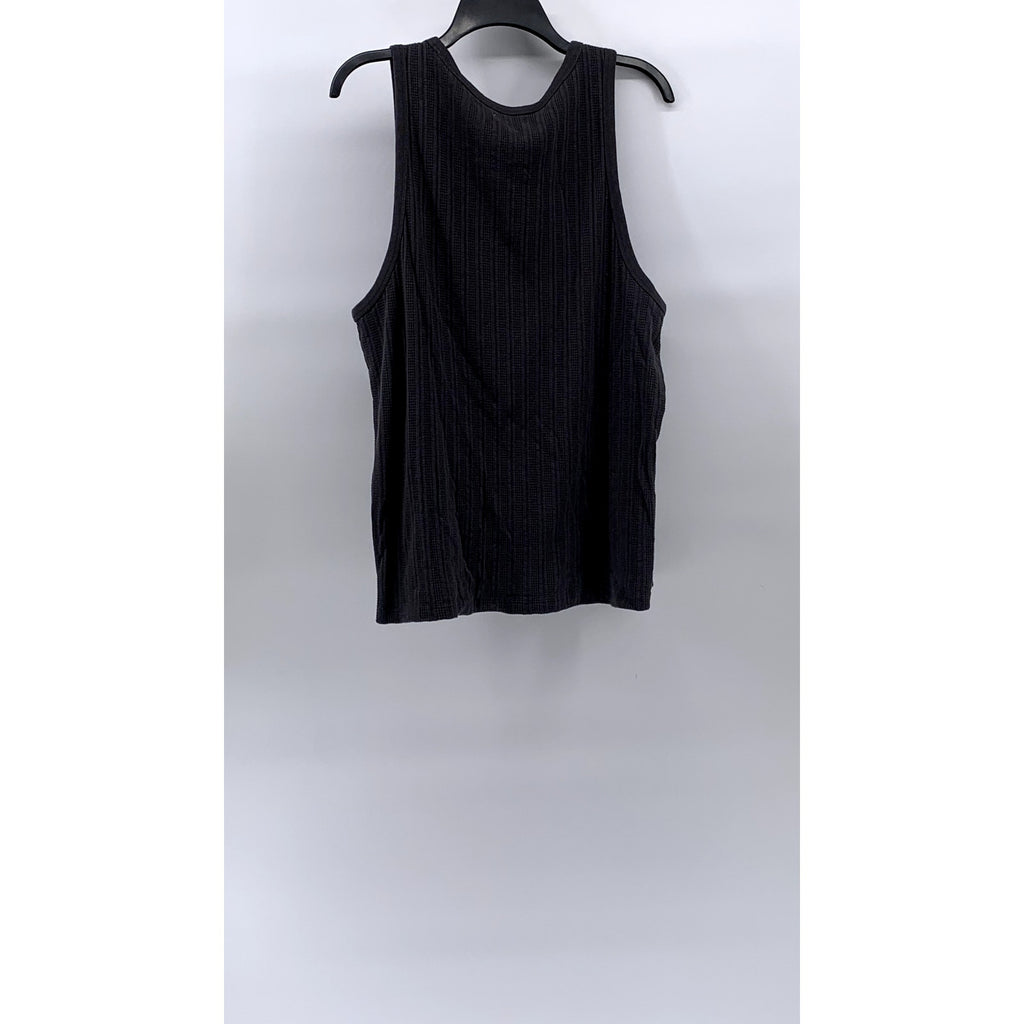 MADEWELL Men's Charcoal Gray Scoop-Neck Textured Tank Top SZ M