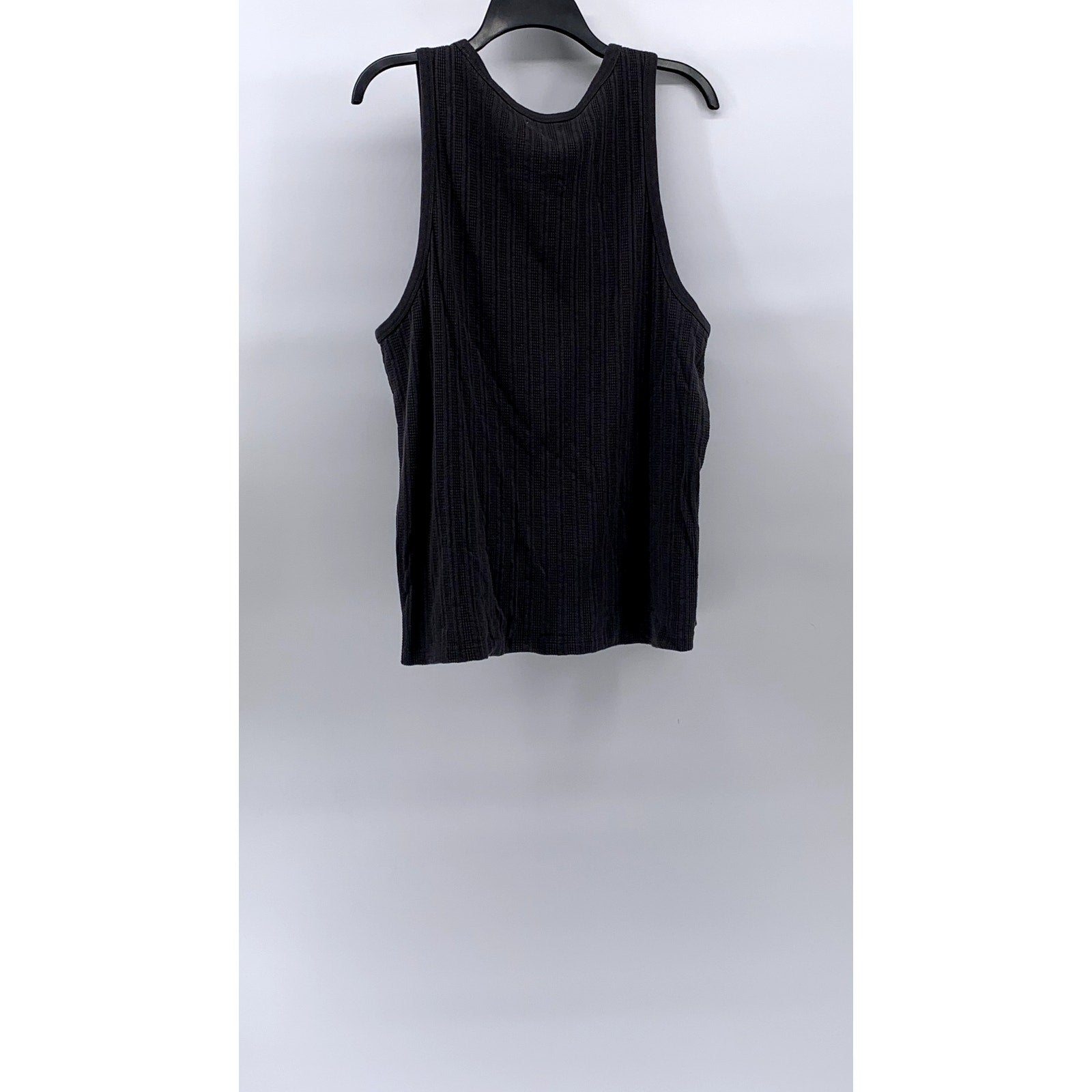 MADEWELL Men's Charcoal Gray Scoop-Neck Textured Tank Top SZ M