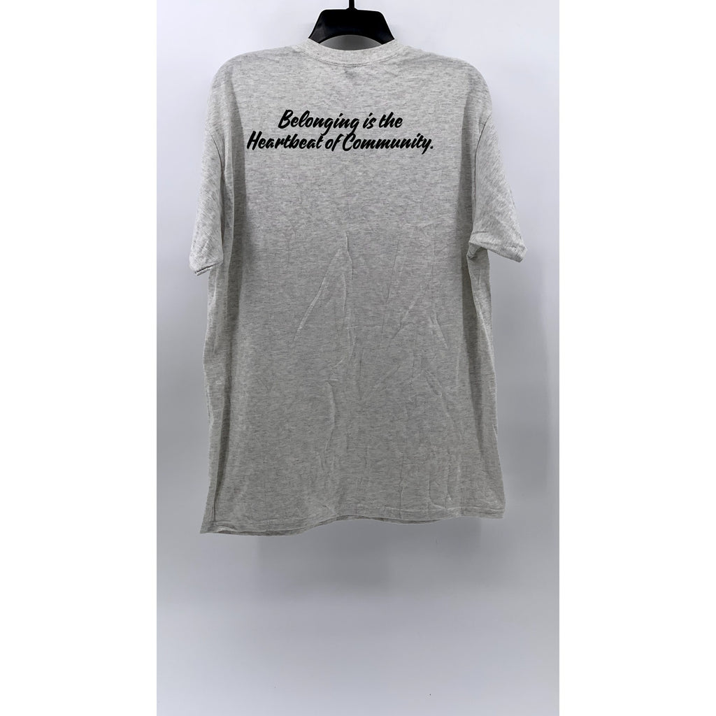 GILDAN Men's Gray Graphic Heavy Cotton T-Shirt SZ L