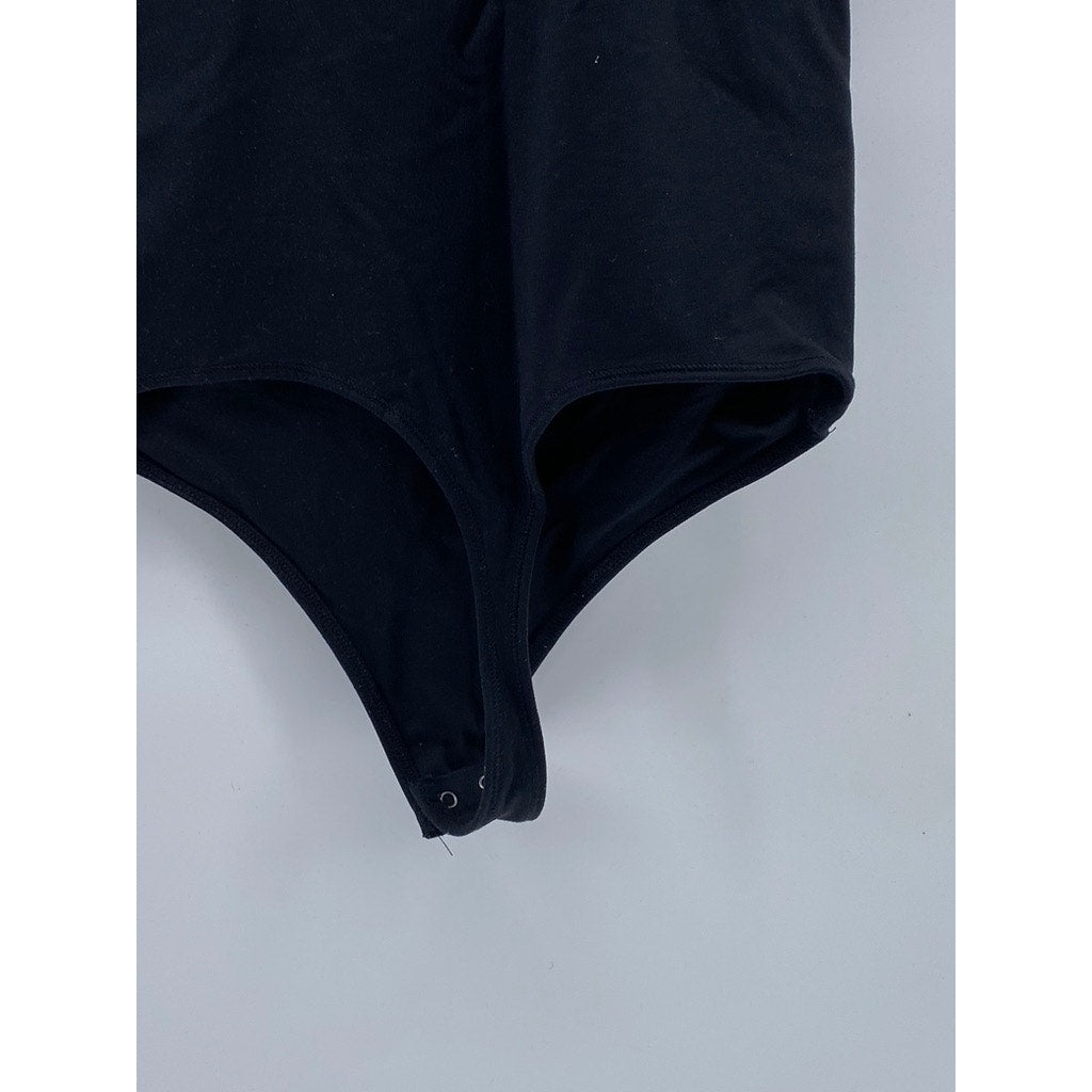 ABERCROMBIE & FITCH Women’s Black Square-Neck Soft A&F Collection Bodysuit SZ S