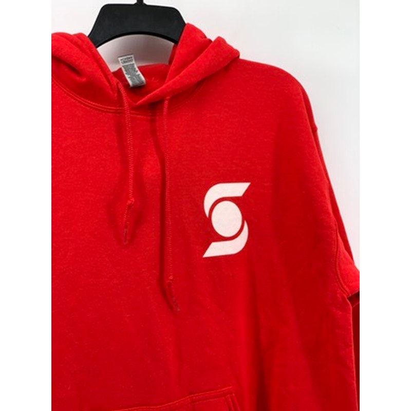 GILDAN Red Graphic Pullover Hoodie SZ M