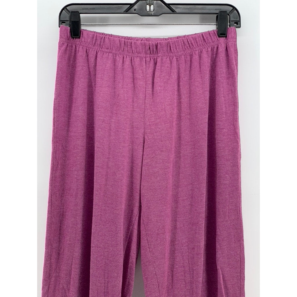 SIMPLY STYLED Women's Relaxed Magenta Straight Leg Stretch Waistband Pants SZ M