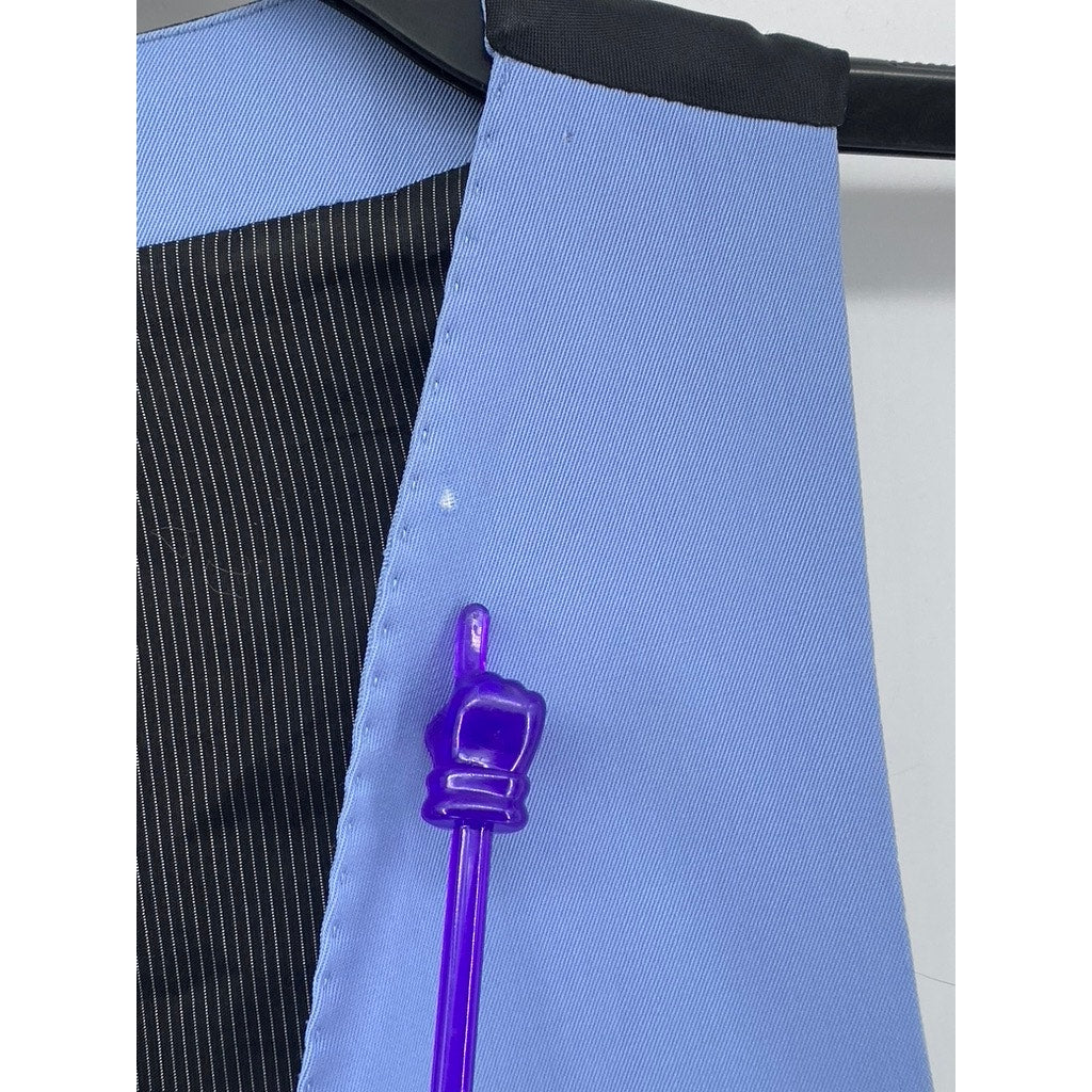 CUSTOME NATIONAL Men's Light Blue Wool Five-Button Adjustable Suit Vest SZ 48