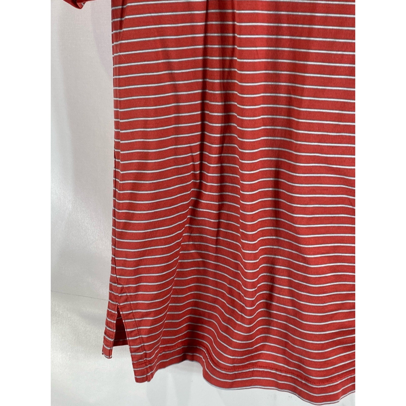 PETER MILLAR Men's Red Desert Mountain Striped Short Sleeve Regular-Fit Polo SZL