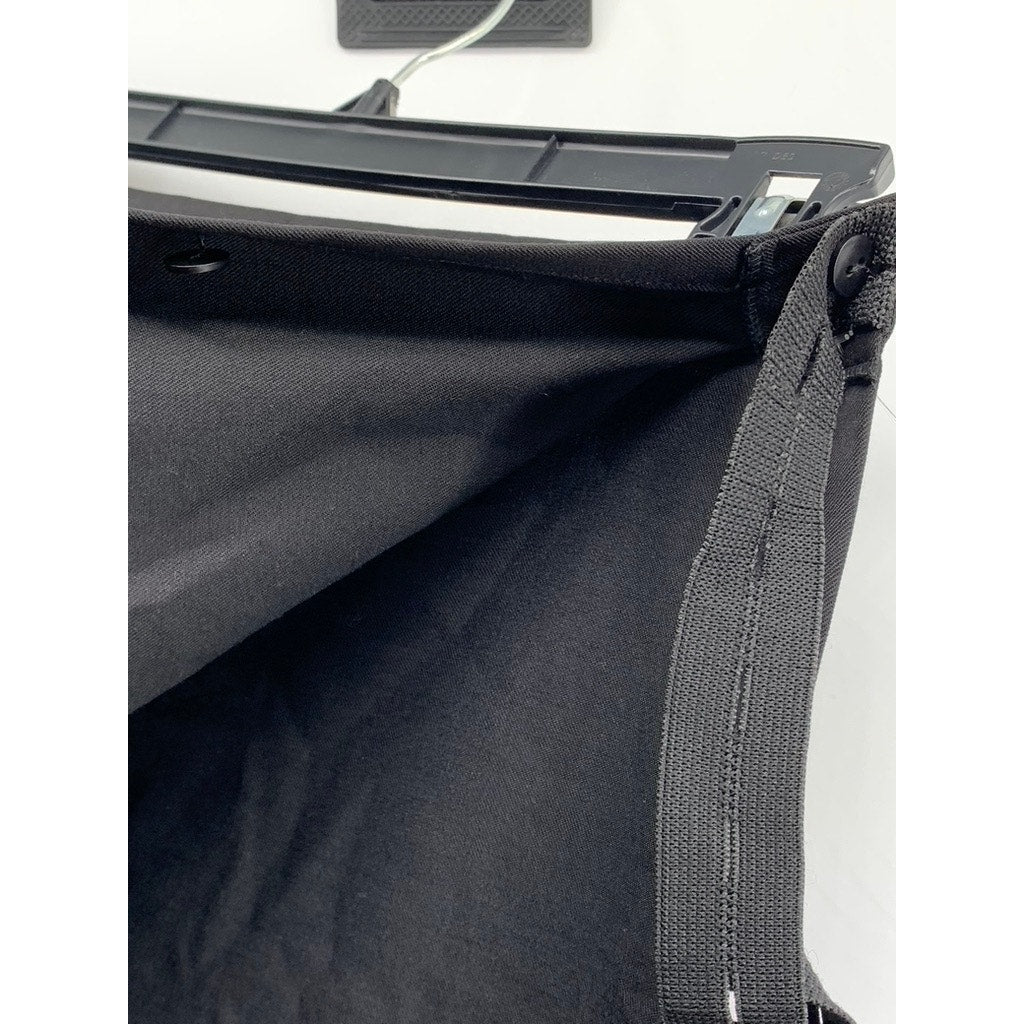 PIER ANTONIO GASPARI Women's Black Solid Side-Strap Slit Midi Skirt SZ 10