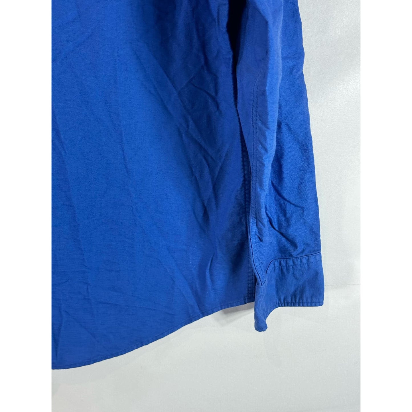 AMERICAN EAGLE OUTFITTERS Men's Tall Dark Blue Classic-Fit Button-Up Shirt SZ LT