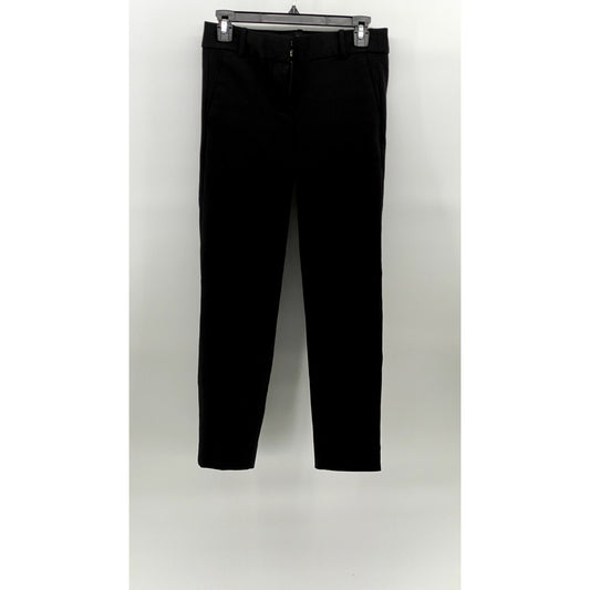 J.CREW Women's Black Solid 365 Cameron Skinny Leg Ankle Pant SZ 0