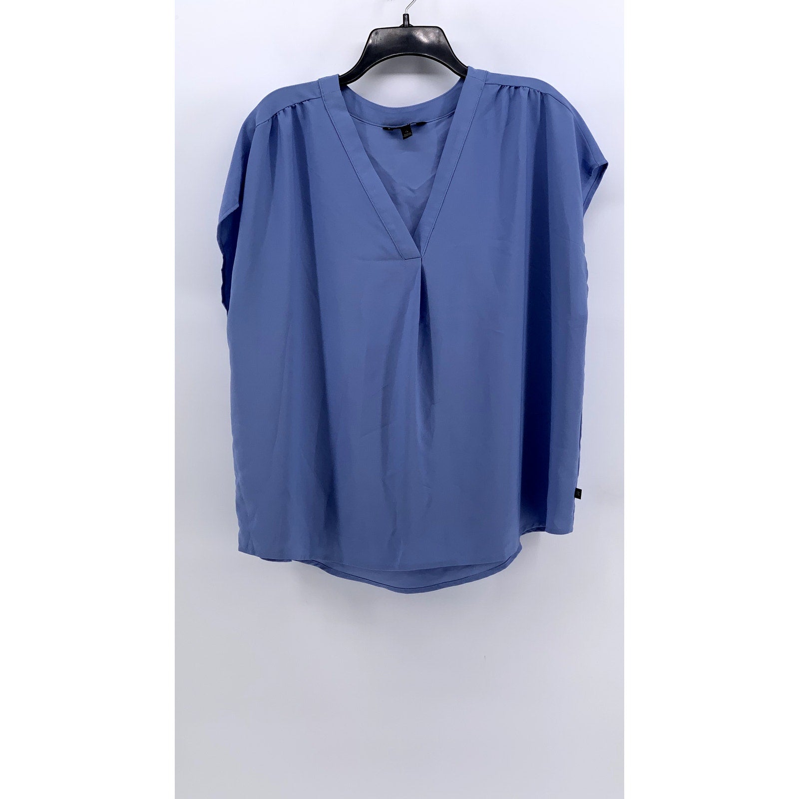 BANANA REPUBLIC Women's Blue V-Neck Short Sleeve Top SZ XL