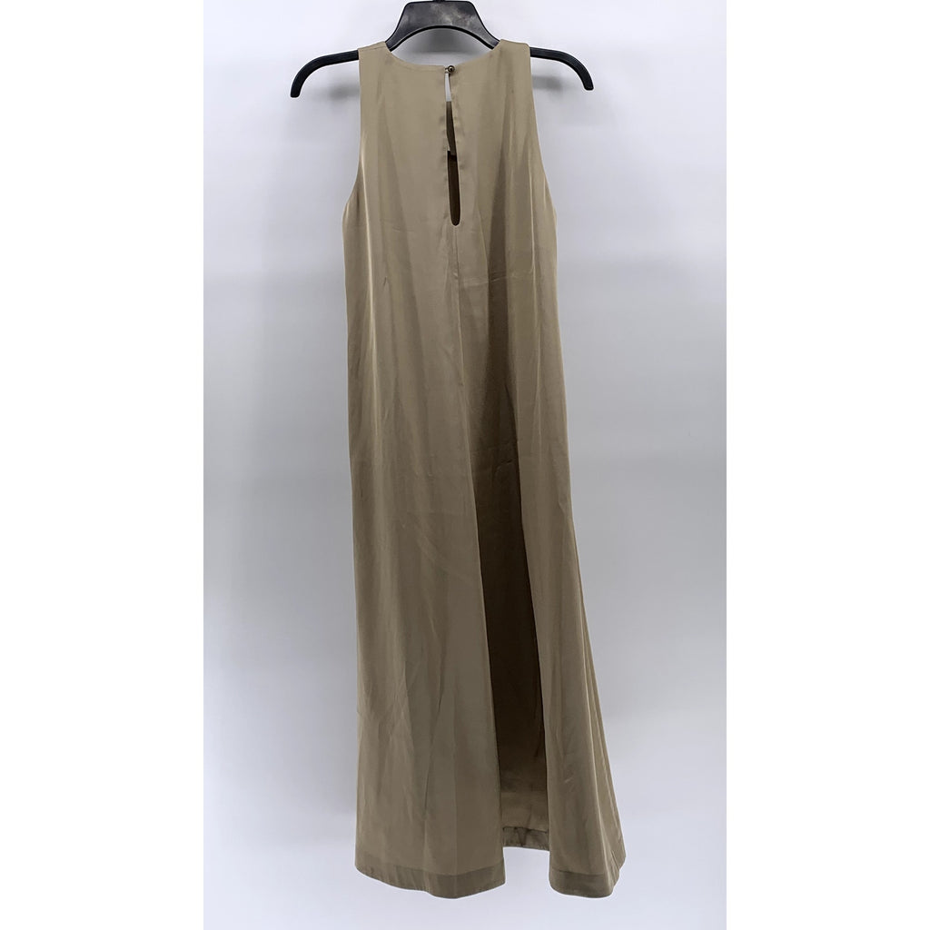 MIGO'S Women's Tan Crewneck Sleeveless Maxi Dress SZ M