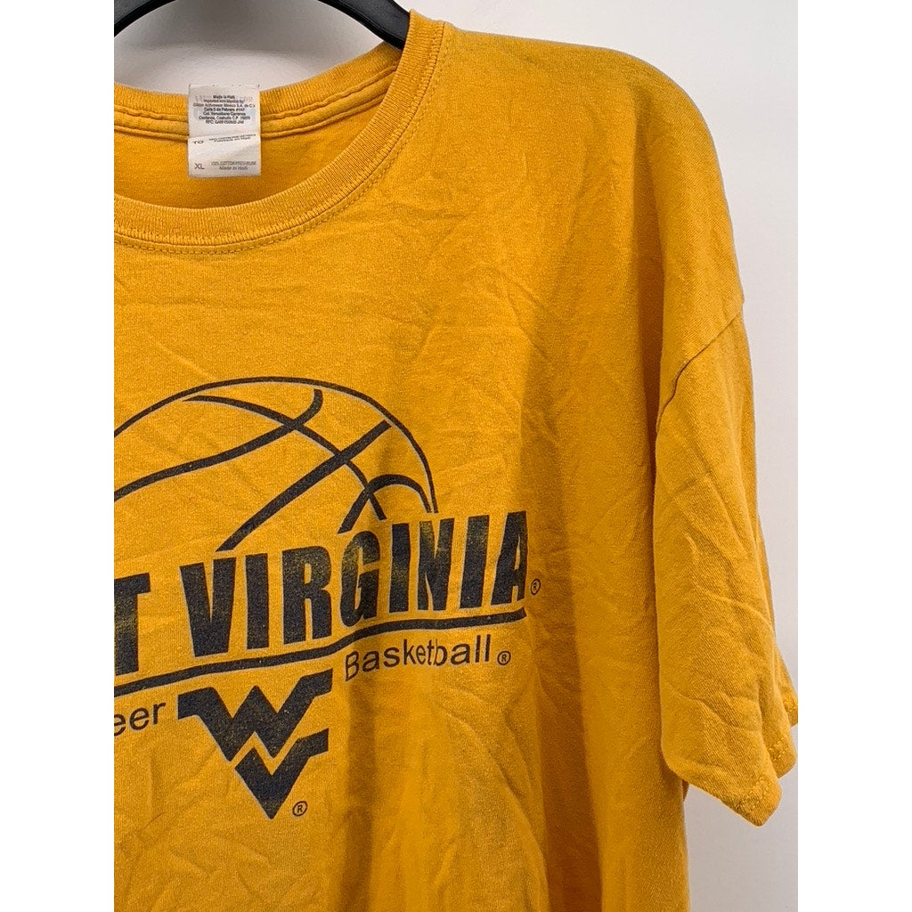 GILDAN Men's Yellow Graphic Basketball T-Shirt SZ XL