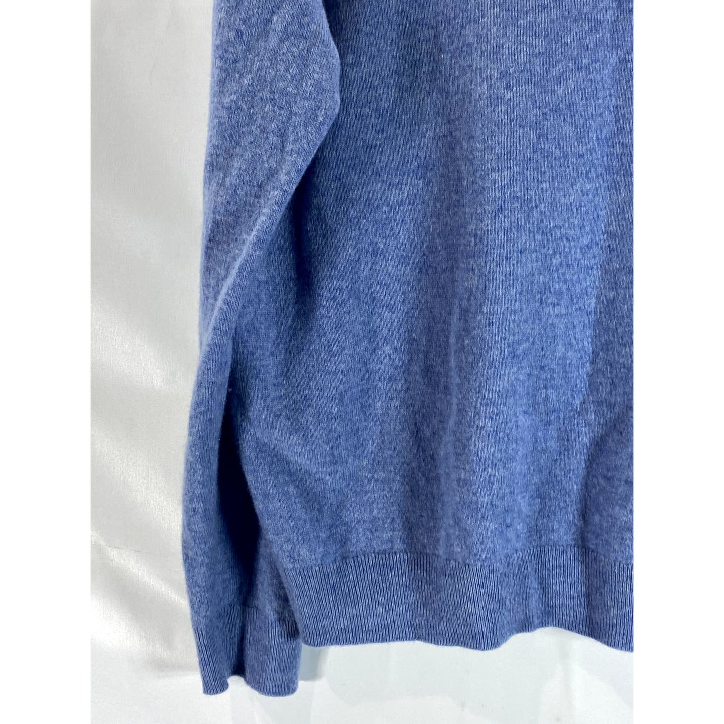 NORDSTROM MEN'S SHOP Men's Blue Cashmere Crewneck Long Sleeve Sweater SZ XL