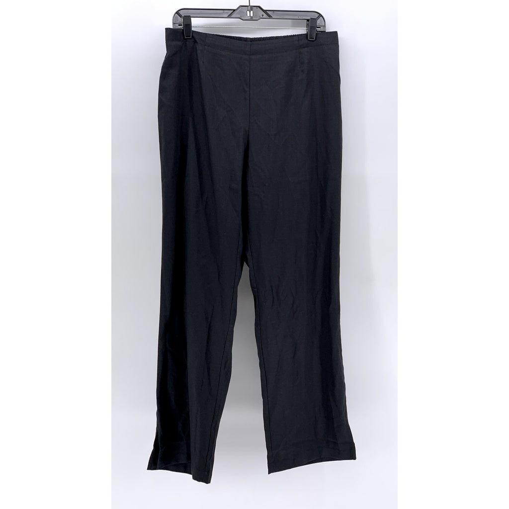 EDWARDS Women's Black Solid Wide Leg Uniform Pants SZ L