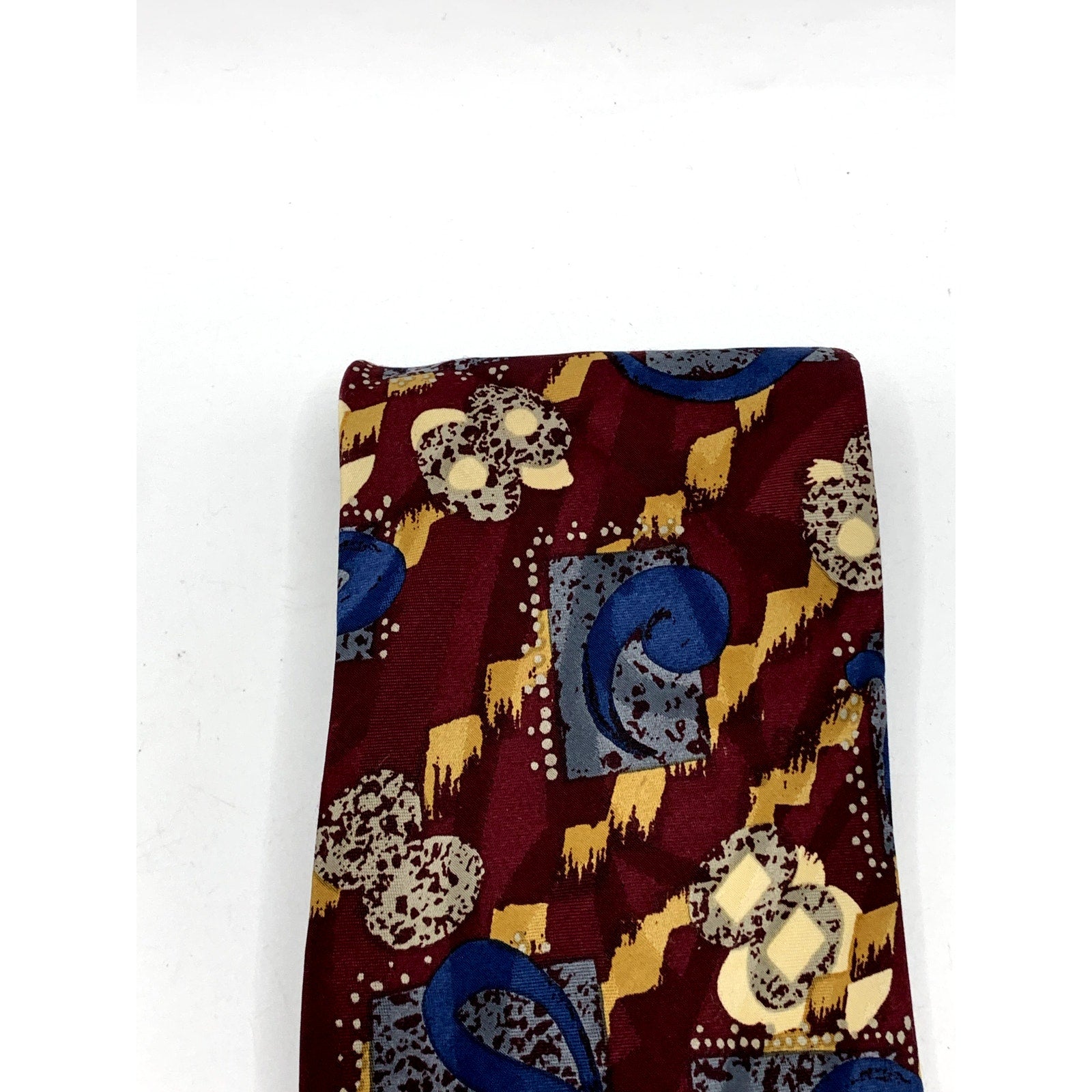 UNBRANDED Men's Burgundy-Multi Printed Tie
