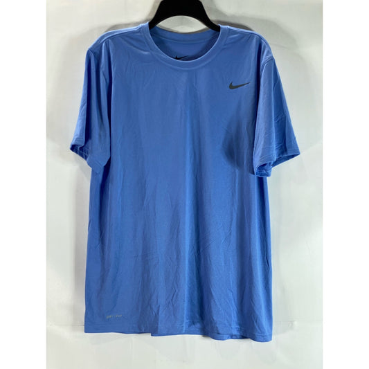 NIKE Men's Blue Crewneck Dri-Fit Athletic-Cut The Nike Active T-Shirt SZ L