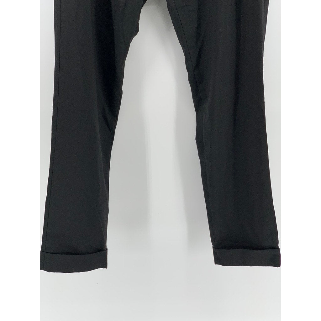 ALLSAINTS Men's Black Wool-Blend Oakes Slim Cropped Cuffed Dress Pant SZ 32