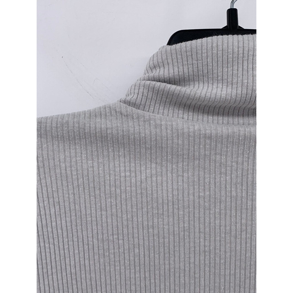 OLD NAVY Women's Gray Ribbed Long-Sleeve Turtleneck Top SZ L
