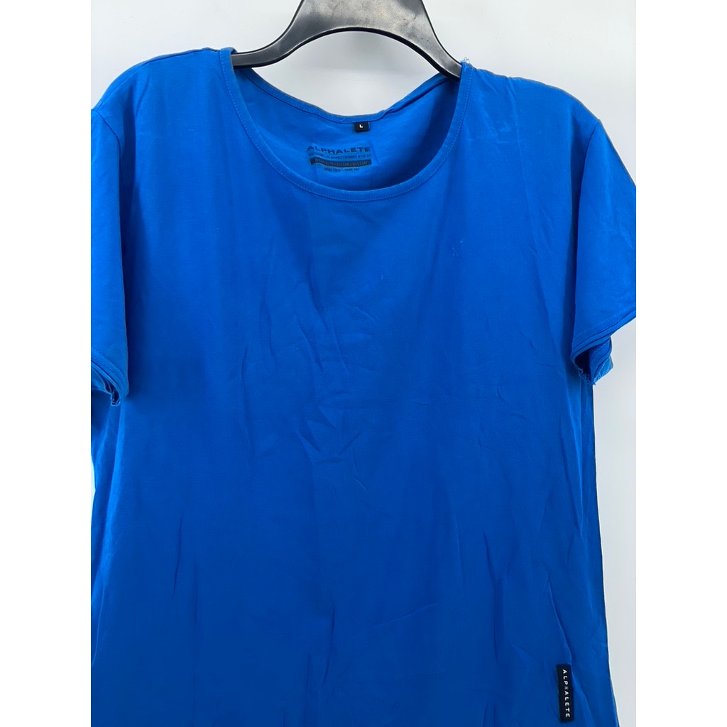 ALPHALETE ATHLETICS Women's Royal Blue Crewneck Short Sleeve Active Top SZ L