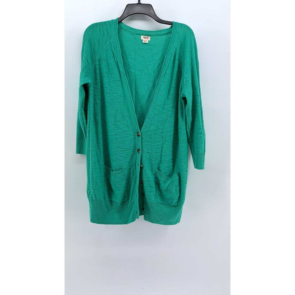 MOSSIMO SUPPLY CO Women's Green V-Neck Button-Up Cardigan SZ 2XL