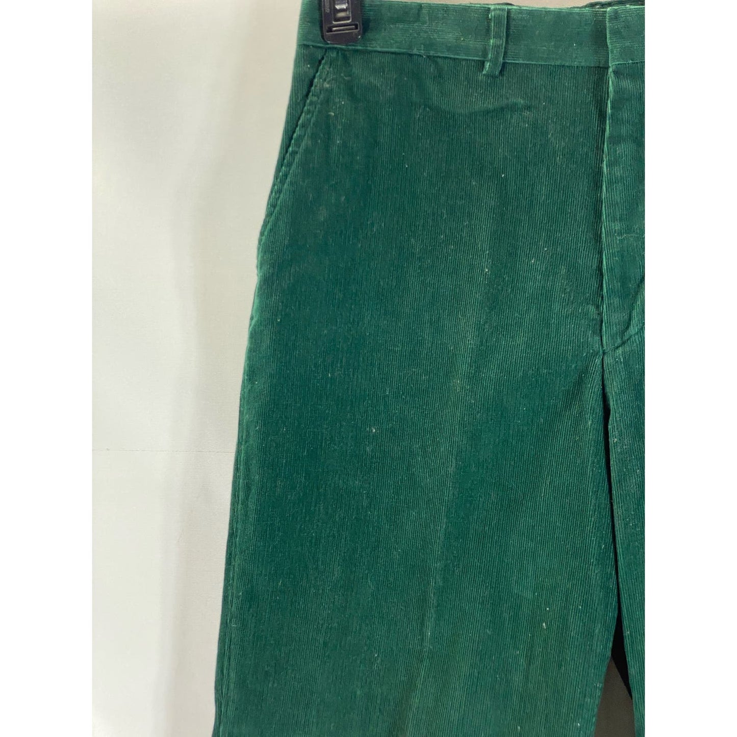 LANDS' END Men's Green Corduroy Vintage Regular-Fit Straight-Leg Pant SZ 34