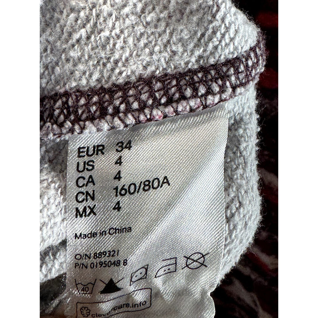ISABEL MARANT FOR H&M Women's Red Printed Crewneck Pullover Sweater SZ 4