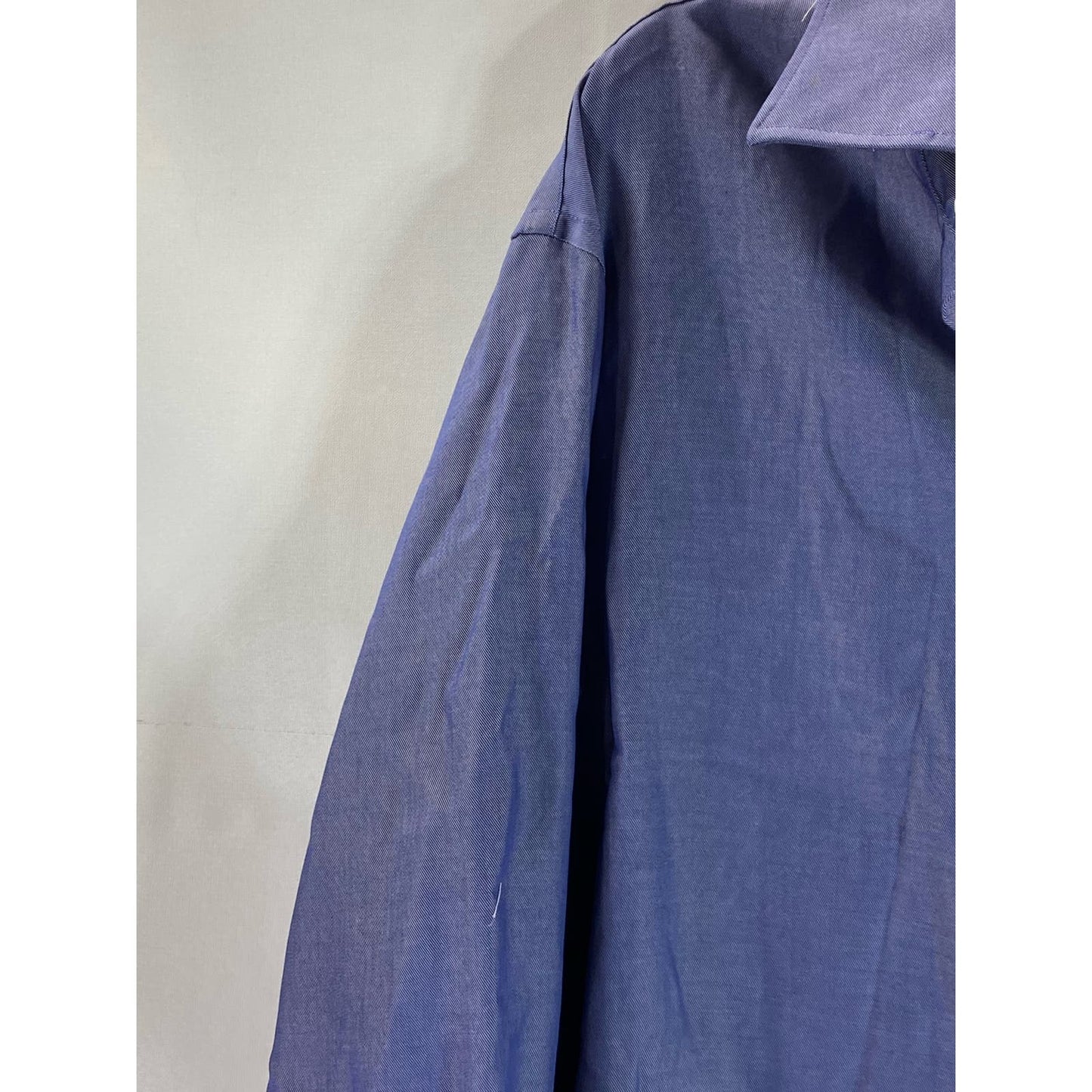 MICHAEL KORS Men's Blue Regular-Fit Non-Iron Button-Up Dress Shirt SZ 17.5 32/33