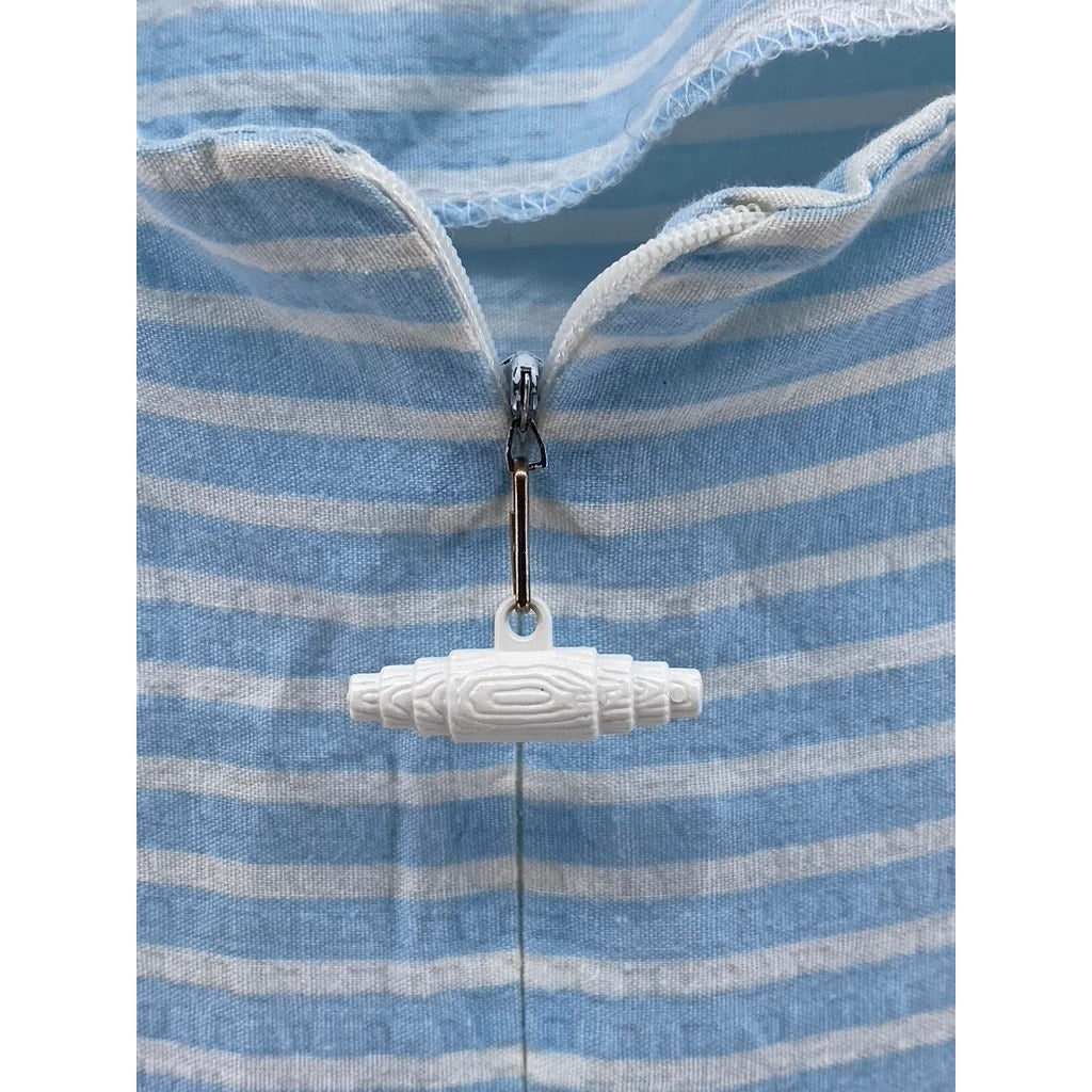 LEISURE LIFE Women's Vintage Pastel Multicolor Seersucker Striped Dress SZ M