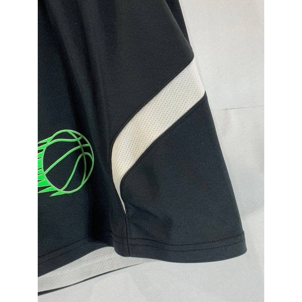 UNDER ARMOUR Youth Black/White Reversible Pull-On Shorts SZ Y/L