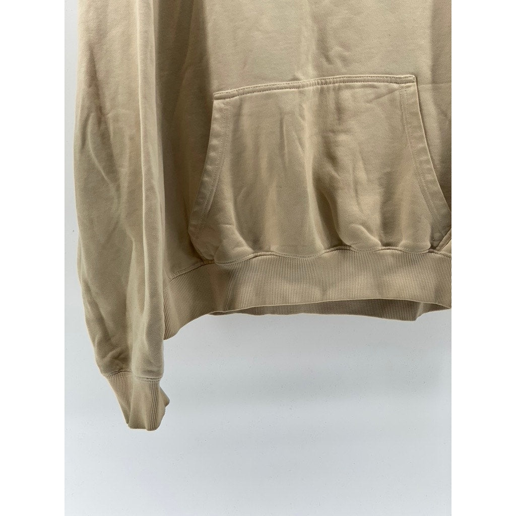 PEGADOR Men’s Tan Oversized Long Sleeve Pullover Casual Hoodie SZ L
