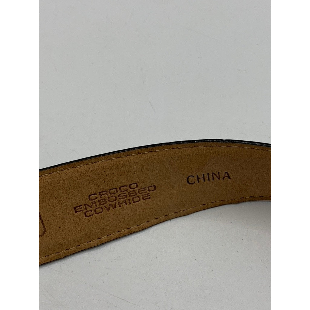 FOSSIL Women's Black Genuine Leather Hardware Belt SZ L