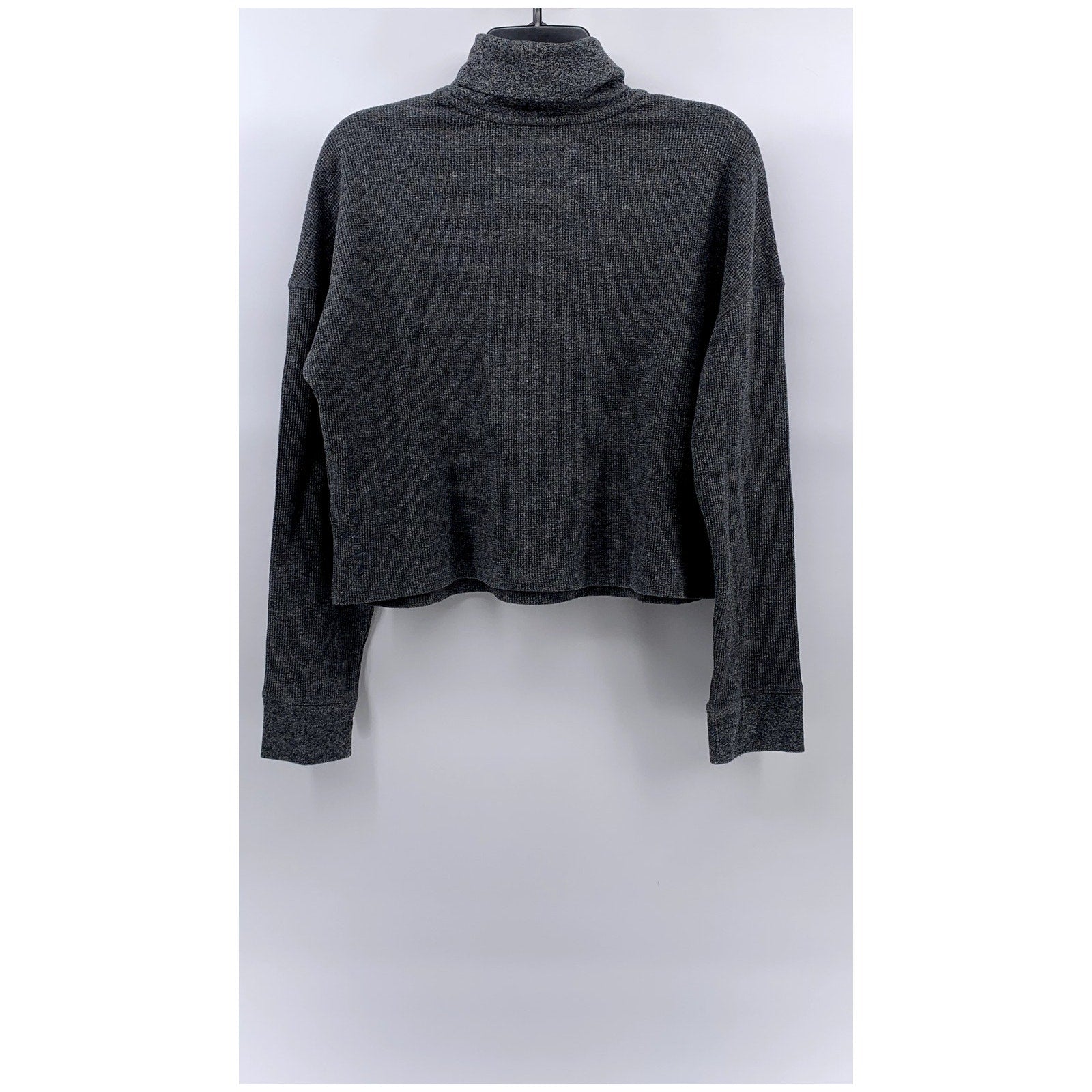 CALVIN KLEIN Women's Charcoal Performance Stretch Thermal Turtleneck Sweater SZM