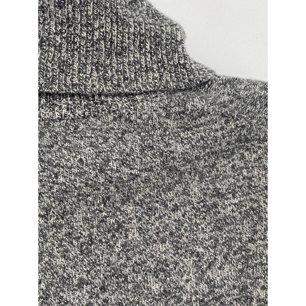 UNIQLO Women's Charcoal Gray Marled Knit Wool Knee Turtleneck Sweater Dress SZ S