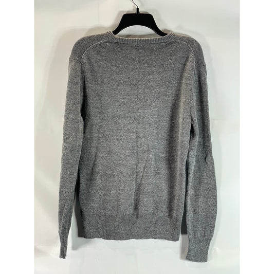 J.CREW Men's Grey Heather Crewneck Cotton/Wool Pullover Sweater SZ S