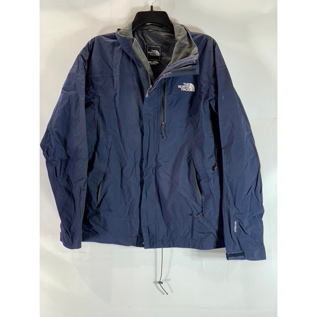 THE NORTH FACE Men's Navy Hyvent Water-Resistant Stand Collar Zip-Up Jacket SZ S