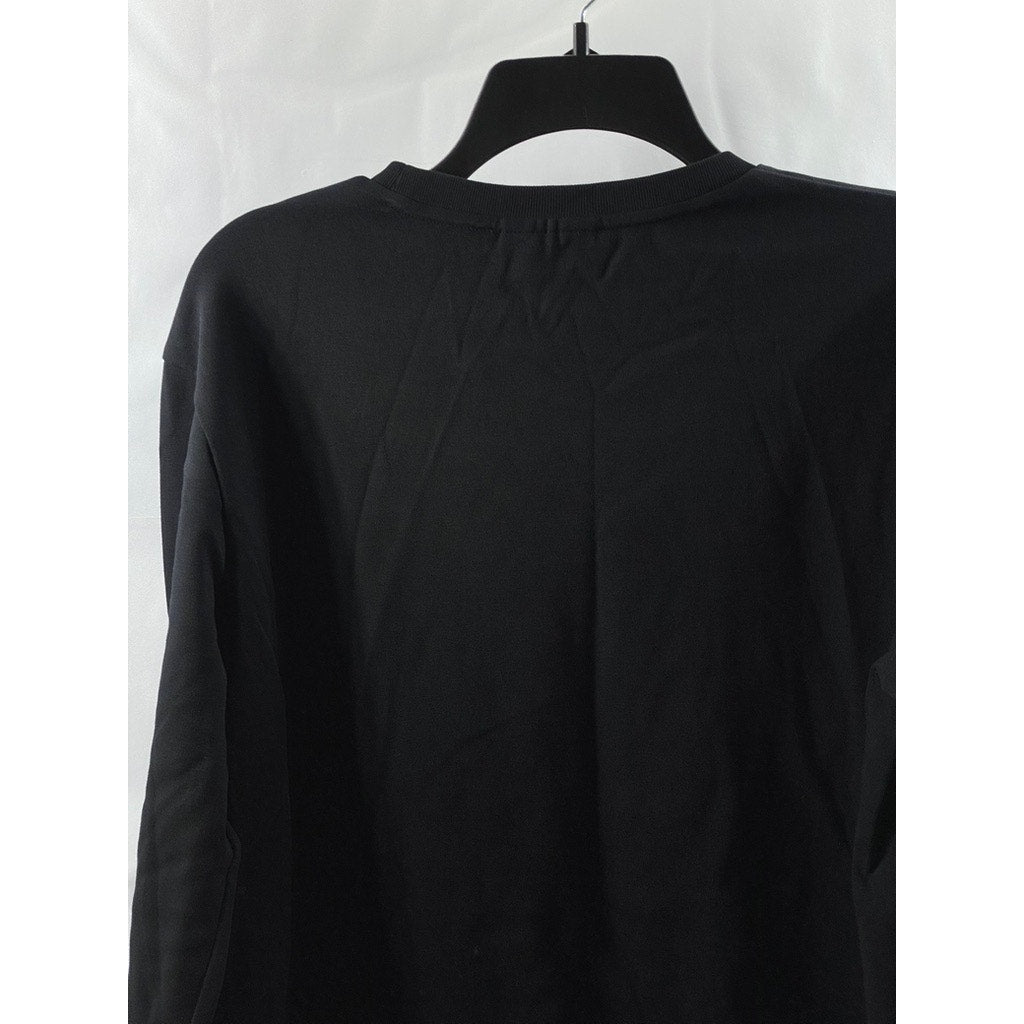 HUGO HUGO BOSS Men's Black Logo Crewneck Pullover Sweatshirt SZ L