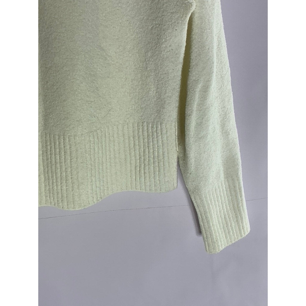 PARIS ATELIER & OTHER STORIES Women's Cream Mock-Neck Knit Sweater SZ XS