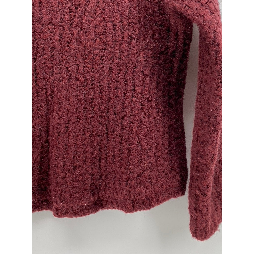 FRENCH CONNECTION Women's Burgundy Knit Pullover Turtleneck Sweater SZ XS