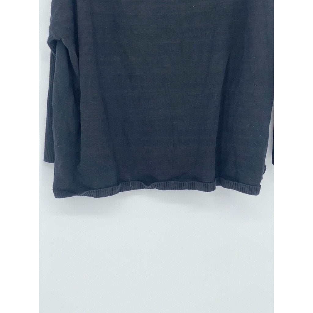 DREAM CATCHER Women's Black Solid Cutout Back Long Sleeve Scoop-Neck Top SZ XL