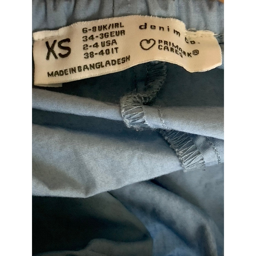 DENIM CO PRIMARK CARES Women's Blue Bungee Waist Lightweight Casual Shorts SZ XS