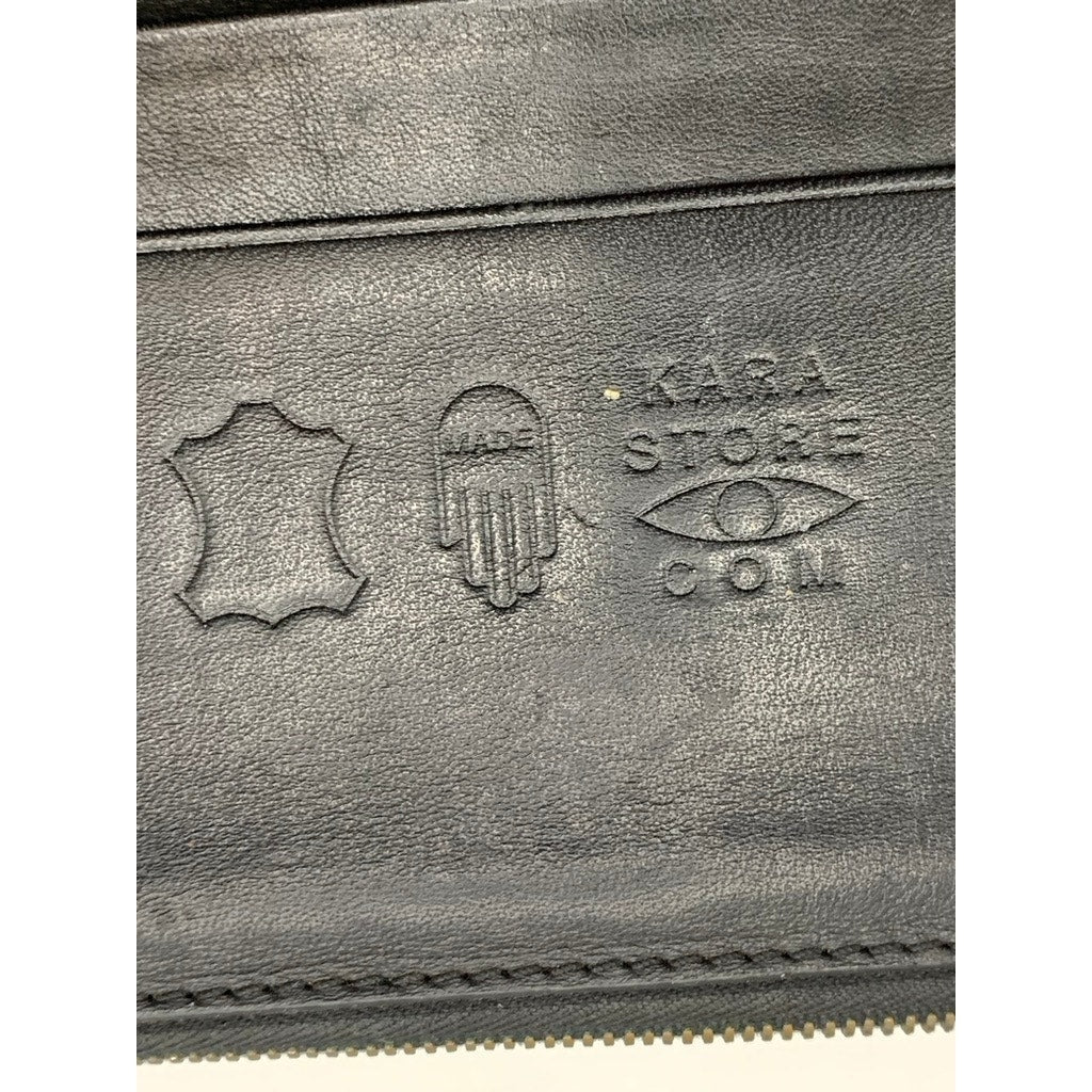 KARA BAGS Women's Black Leather Wallet Bag SZ OS