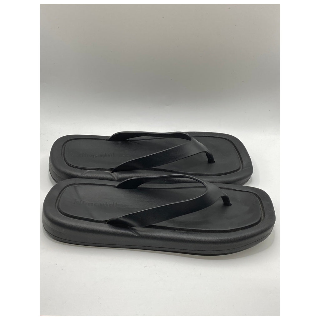 JEFFREY CAMPBELL Women's Black Darcie Platform Flip-Flop Sandals SZ 8