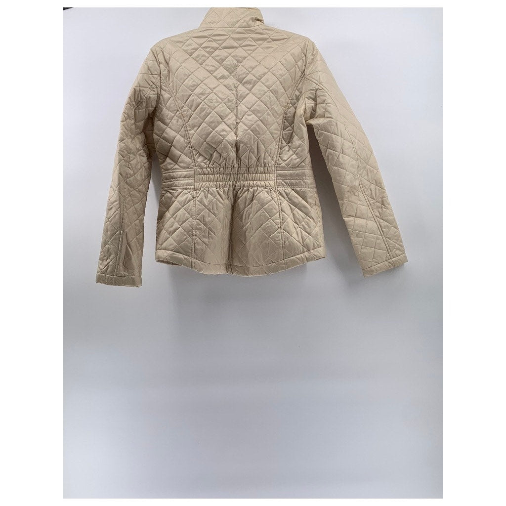 LAUNDRY BY DESIGN Women's Gold Stand Collar Zip-Up Long Sleeve Jacket SZ S