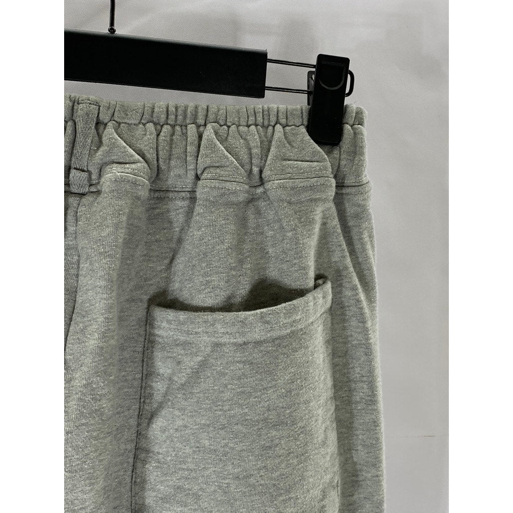 BRILLIANT Women's Light Gray Elastic-Waist Pull-On Jogger Sweatpants SZ M
