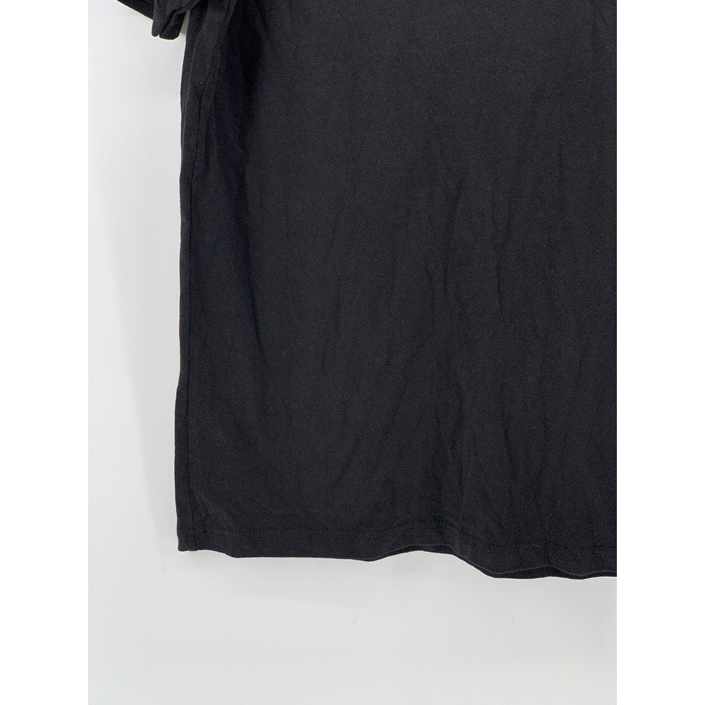 NEXT LEVEL APPAREL Men's Black Saint Archer Gold Crewneck Casual T-Shirt SZ M