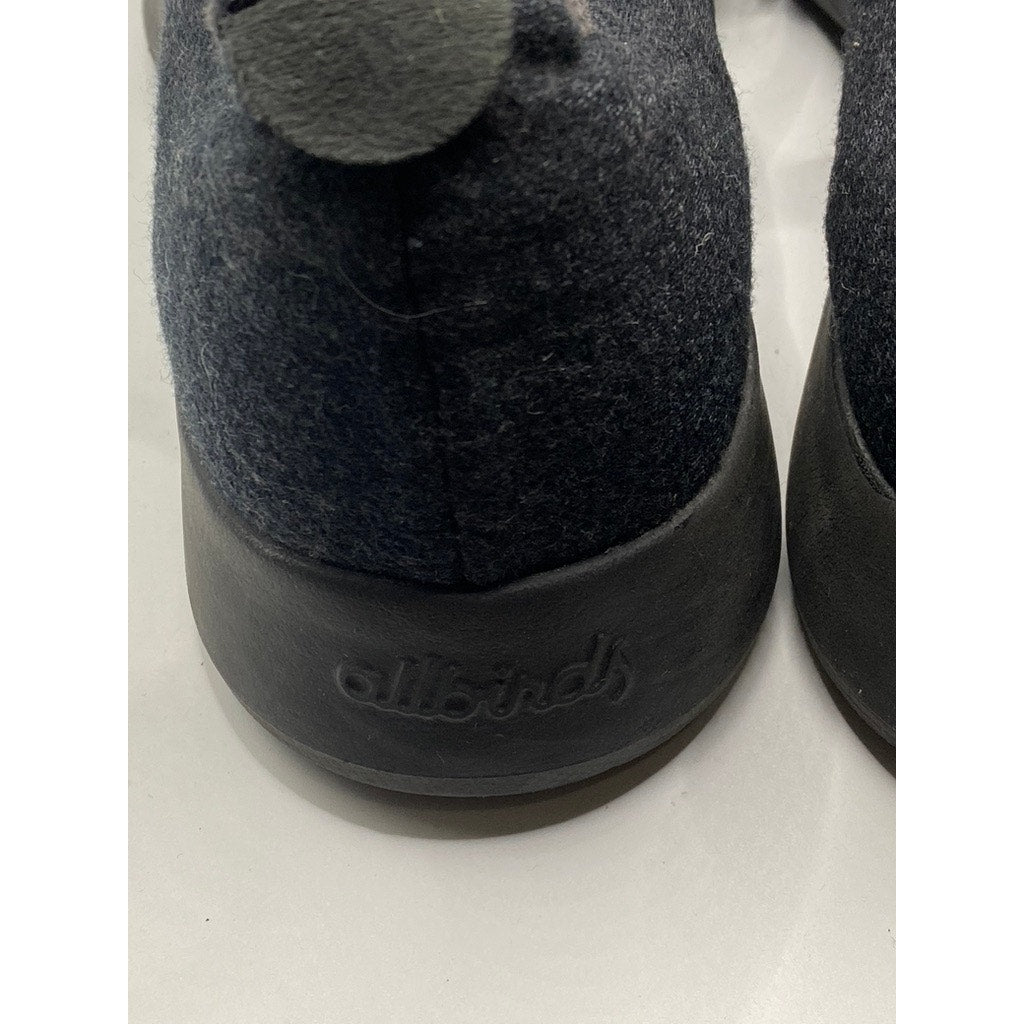 ALLBIRDS Women's Black Wool Lace-Up Lightweight Round-Toe Sneakers SZ 10