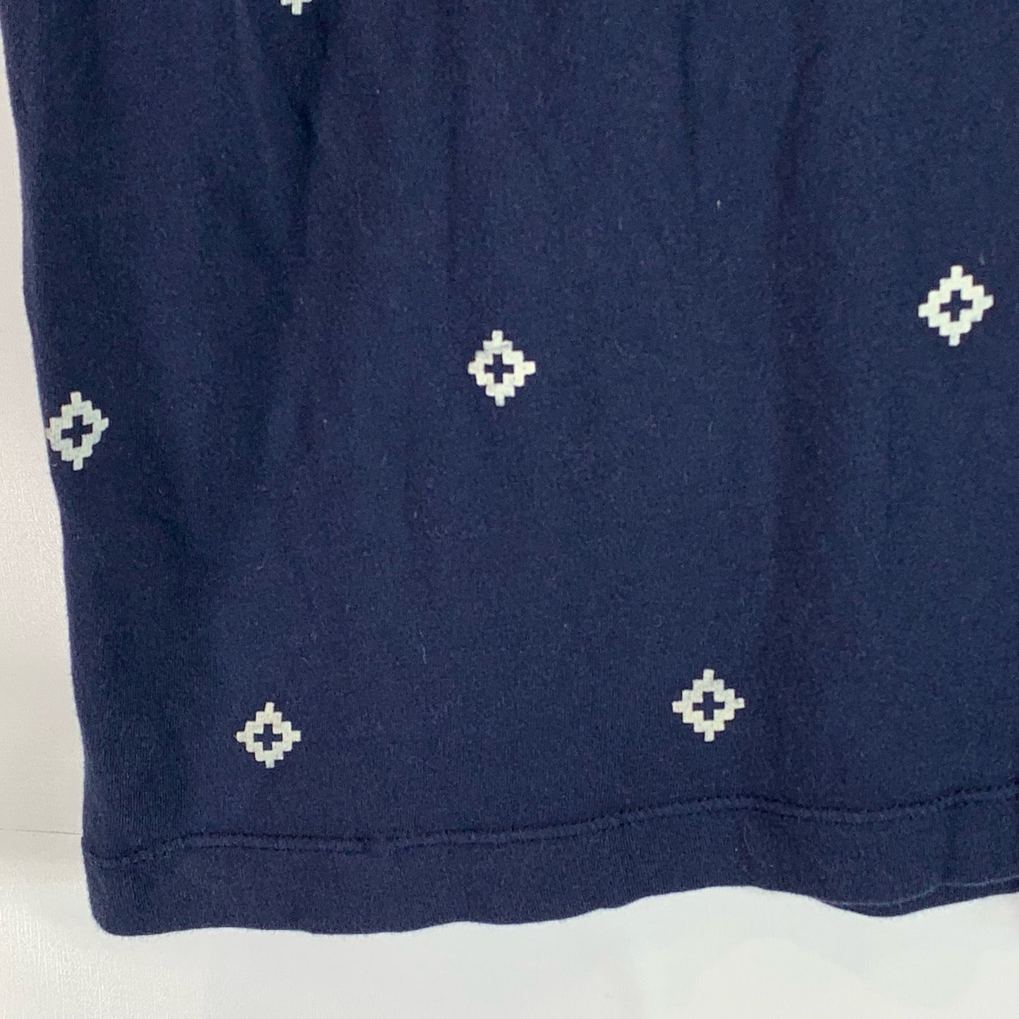 NIKE Men's Navy Crewneck Diamond Print Short Sleeve T-Shirt SZ XL