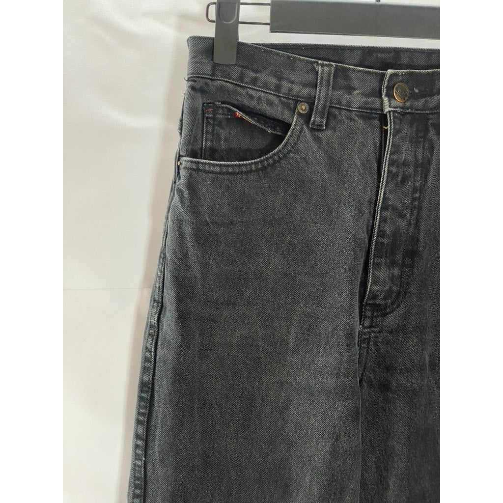 LACABLE Women's Vintage Black Slim-Leg High-Rise Denim Five-Pocket Jean SZ 27