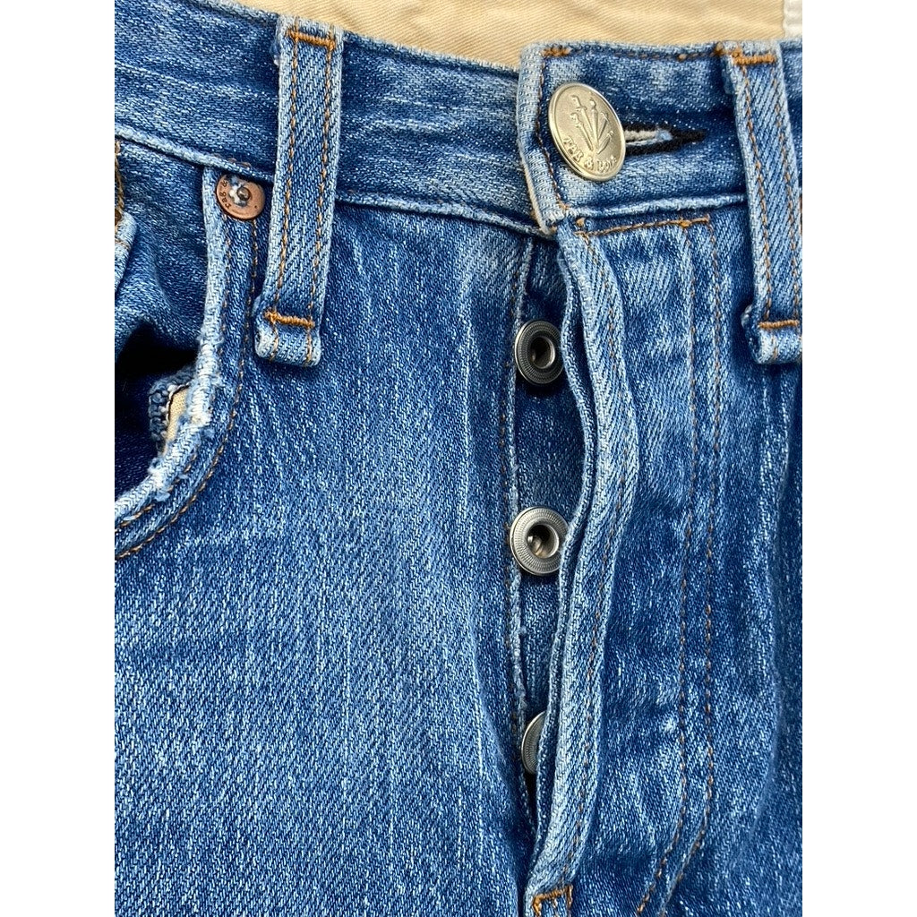 RAG & BONE Women's Orion Distressed Maya High-Rise Ankle Straight Jeans SZ 25