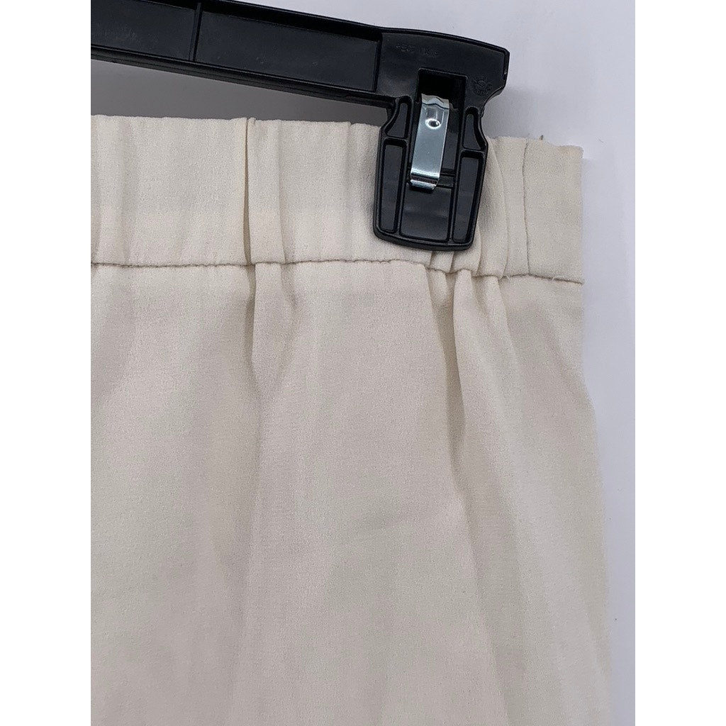 BABATON Women's Off-White High-Rise Relaxed Fit Pleated Shorts SZ 4