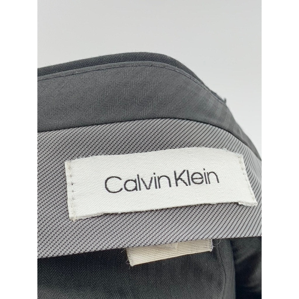 CALVIN KLEIN Men's Black Solid Slim-Leg Regular-Fit Pants SZ 36X30
